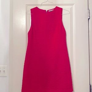Alice + Olivia Hot Pink Tweed Dress; size 4
